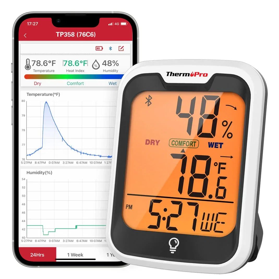 TempPro TP358 Indoor Bluetooth Hygrometer/Thermometer