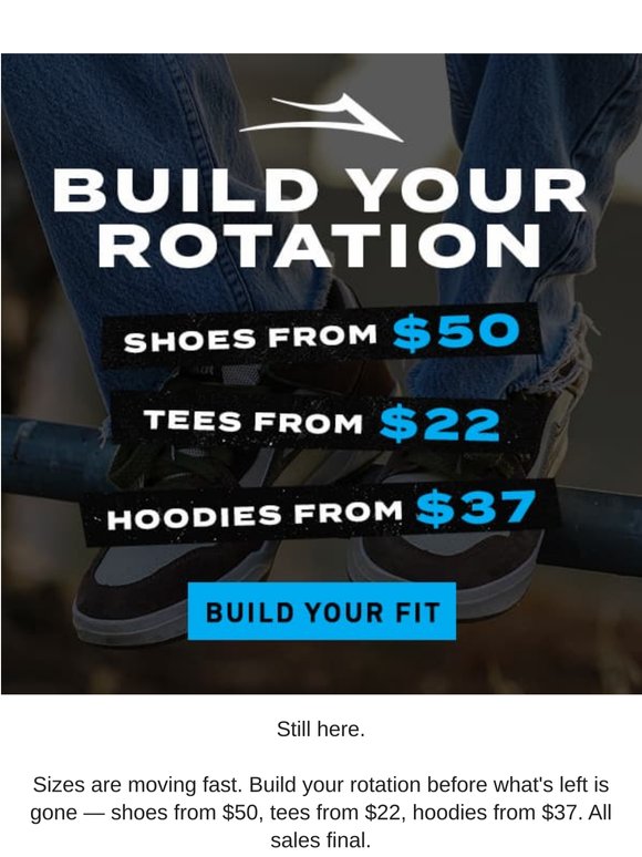 Shoes from $50