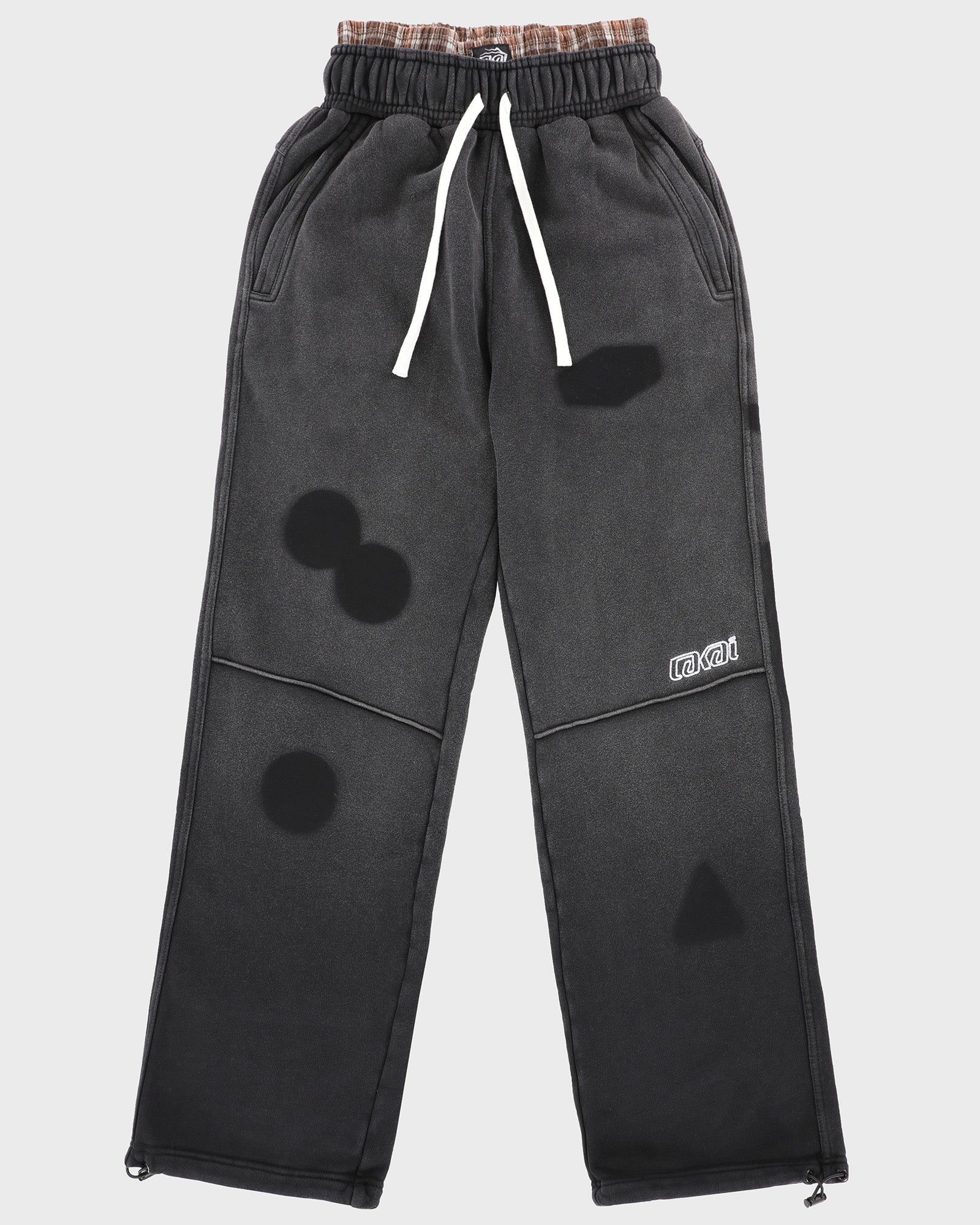 Image of Double Waisted Sunfaded Sweatpants - Black