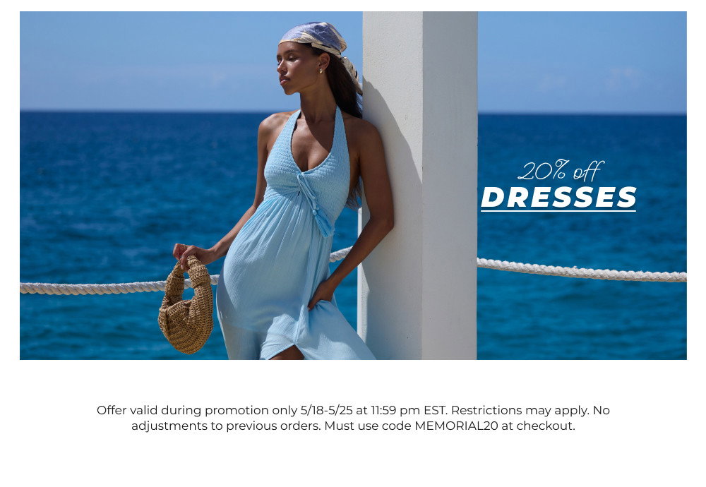 20% off DRESSES