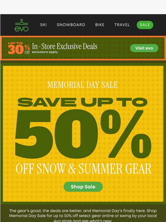 Up to 50% Off This Memorial Day 🇺🇸