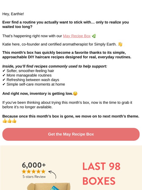 The May Recipe Box Is Almost Gone 🌿