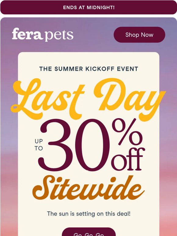 ‼️ Final Day: Up to 30% Off Sitewide