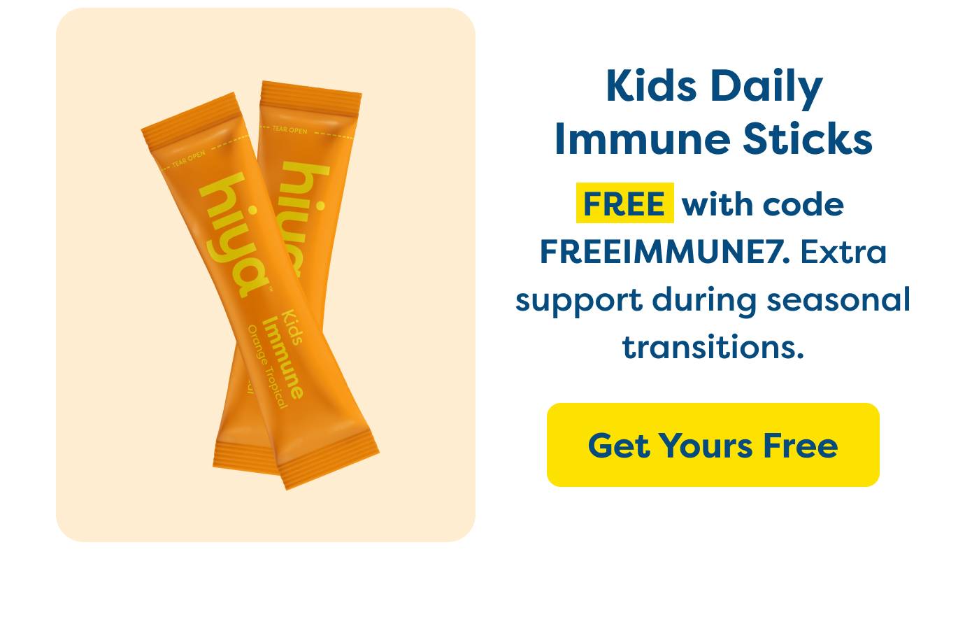 Kids Daily Immune Sticks  FREE with code FREEIMMUNE?. Extra support during seasonal transitions. 