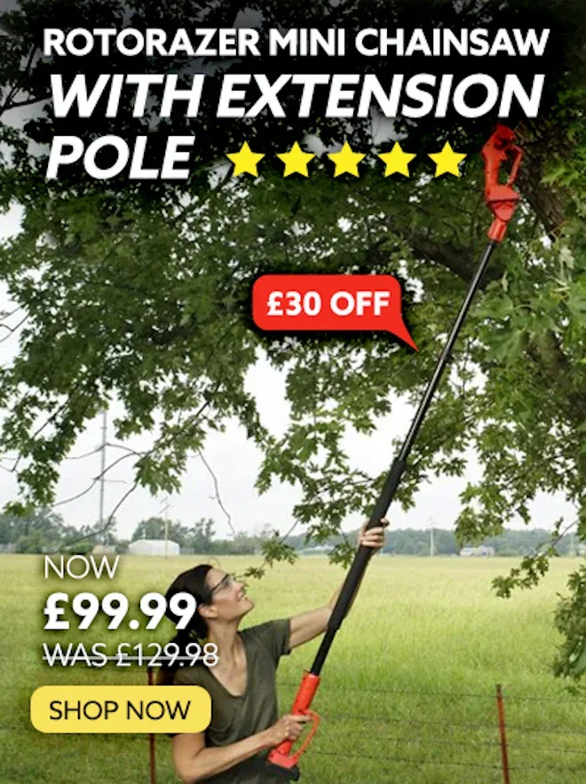 Rotorazer Mini Chainsaw with Extension Pole