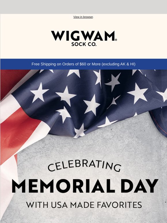 Memorial Day Sale 🇺🇸 20% OFF Wigwam socks!