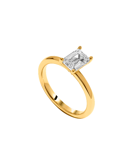 Birthstone Emerald Cut Legacy Ring 1ct (Gold)