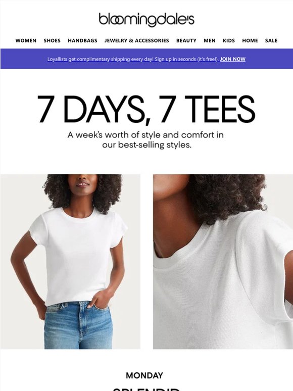 A week in white tees