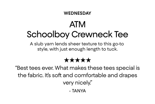 ATM Schoolboy Crewneck Tee