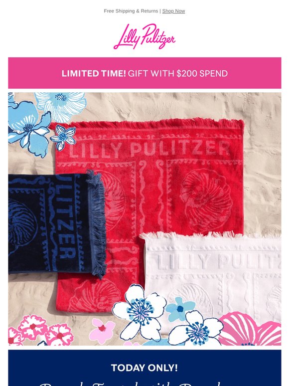 Today Only! Beach Towel with $200 Spend 🇺🇸