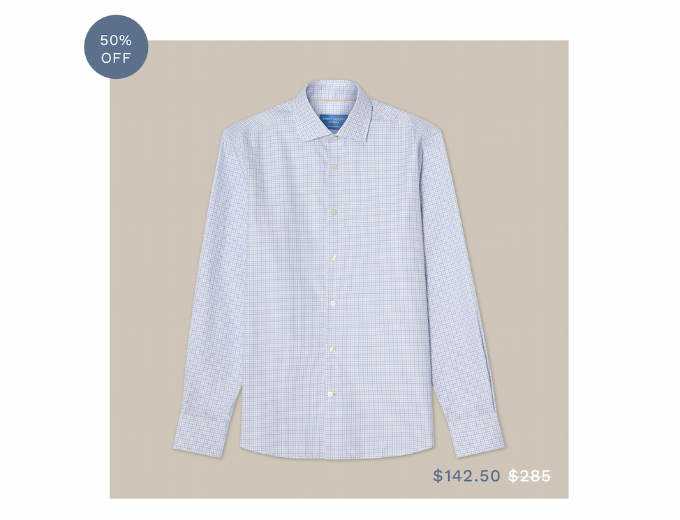Reynolds Mini Tattersall Shirt in Contemporary fit