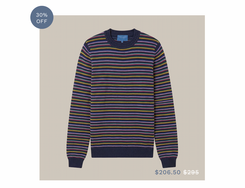 Hilton Multi Stripe Rollneck Sweater