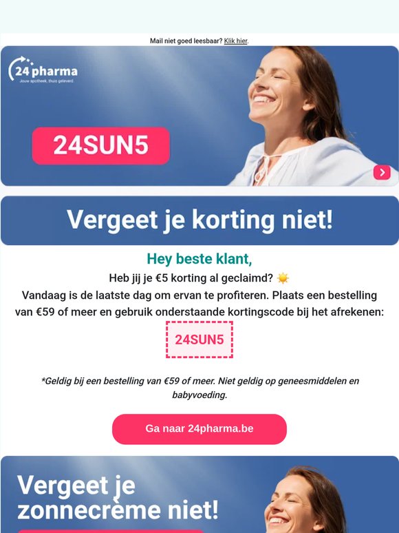 Vergeet je €5 korting niet, laatste uren! 🚨