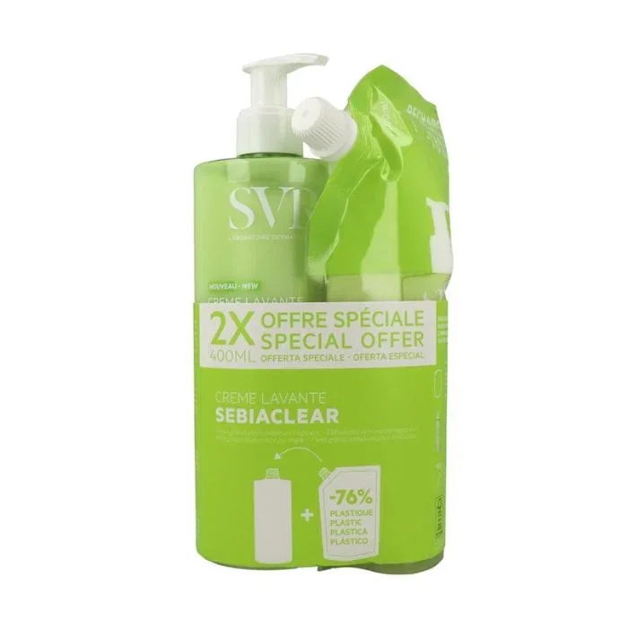 Image of Svr Sebiaclear Reinigingscreme - 400ml + Refill - 400ml