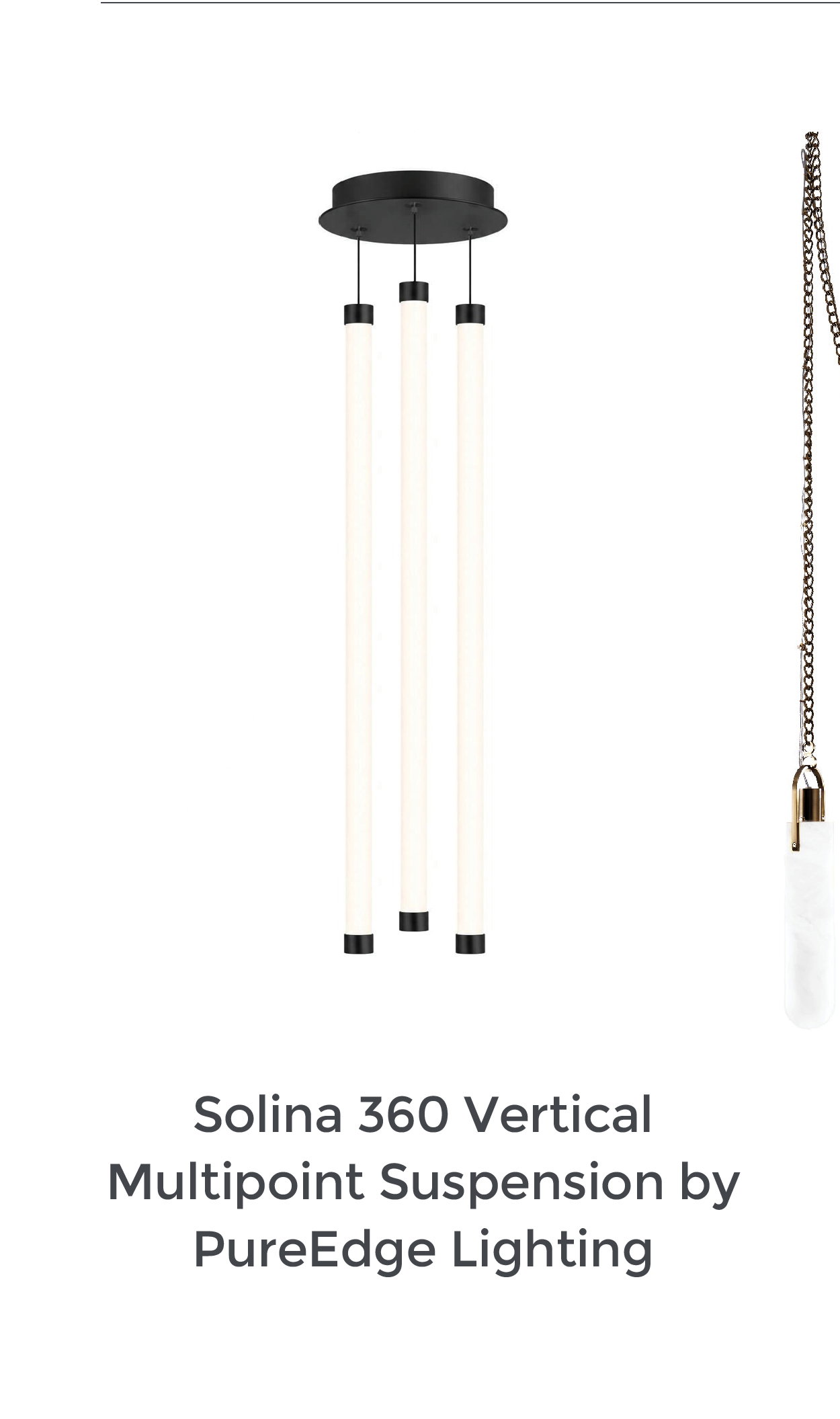 Solina 360 Vertical Multipoint Suspension by PureEdge Lighting