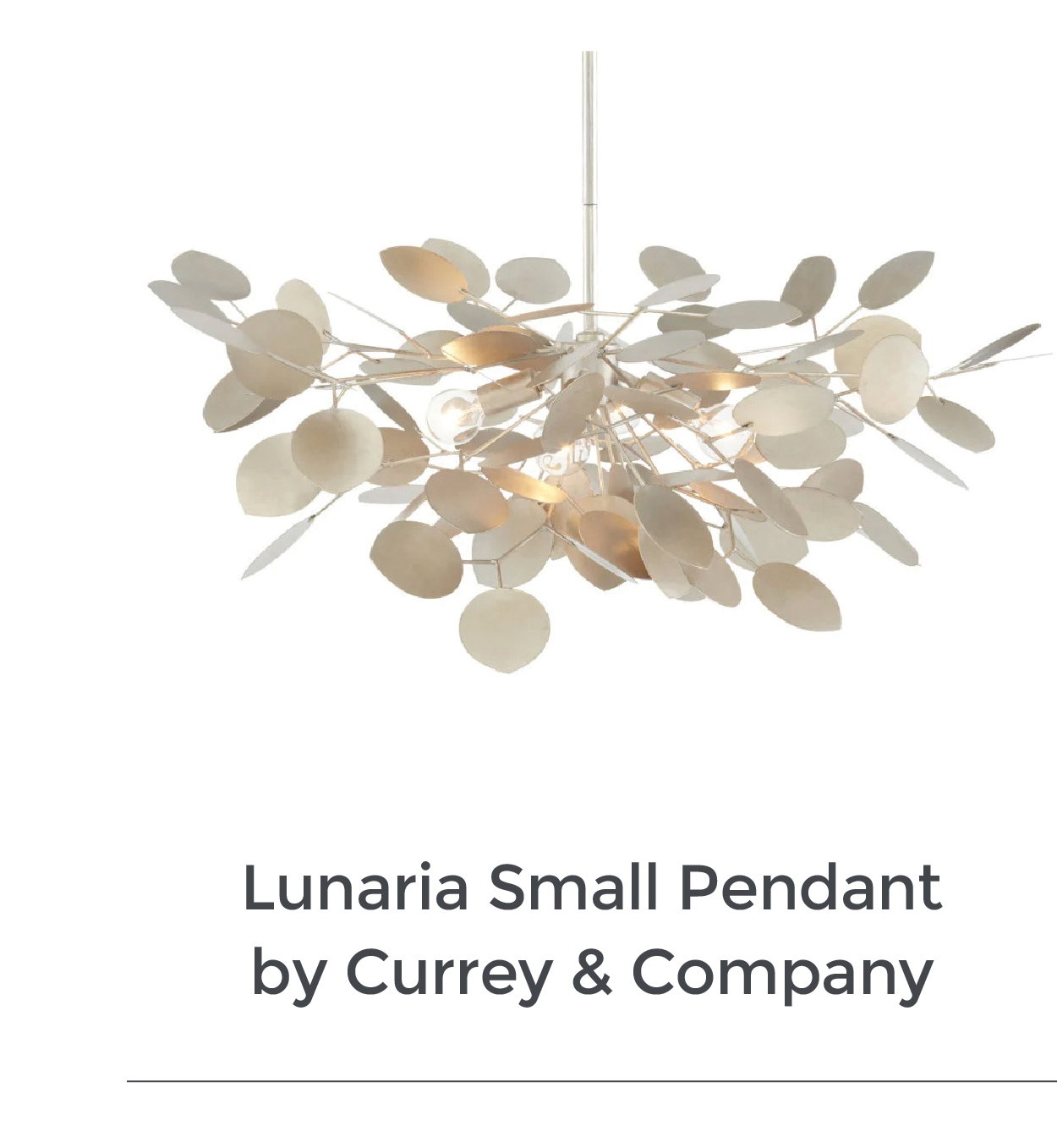 Lunaria Small Pendant by Currey & Company