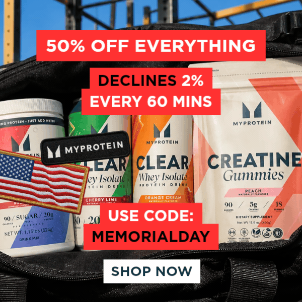 50% off everything, declines 2% every 30 mins