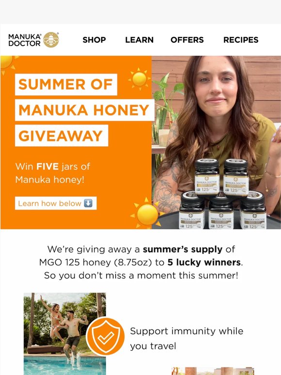 Enter to WIN Manuka Honey! 🏆