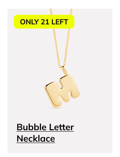 Bubble Letter Necklace Bubble Letter Necklace