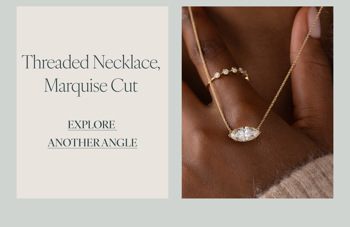 Threaded Necklace, Marquise Cut. Explore Another Angle