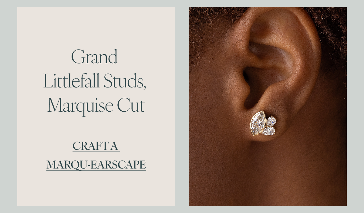 Grand Littlefall Studs, Marquise Cut. Craft a Marqu-earscape