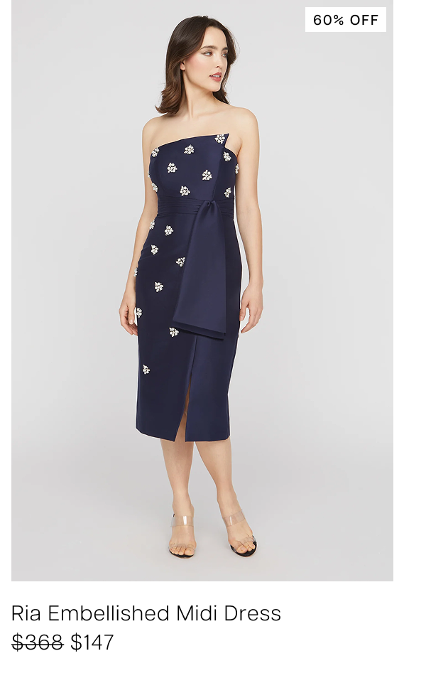 Ria Embellished Midi Dress | was $147, now $368 (60% off)