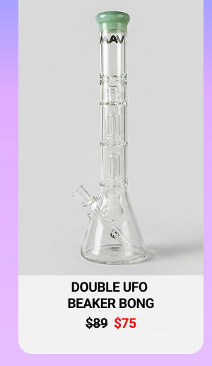 MAV Glass Double Ufo Beaker Bong