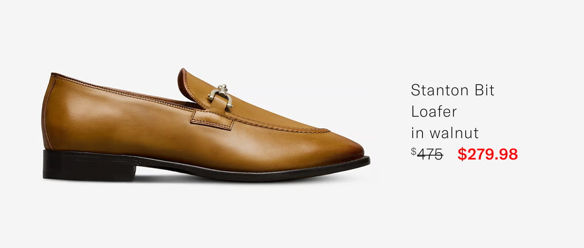 Click Here To Shop The Stanton Bit Loafer In Walnut, Regular Price $425, Available For $279.98 During Memorial Day Sale.