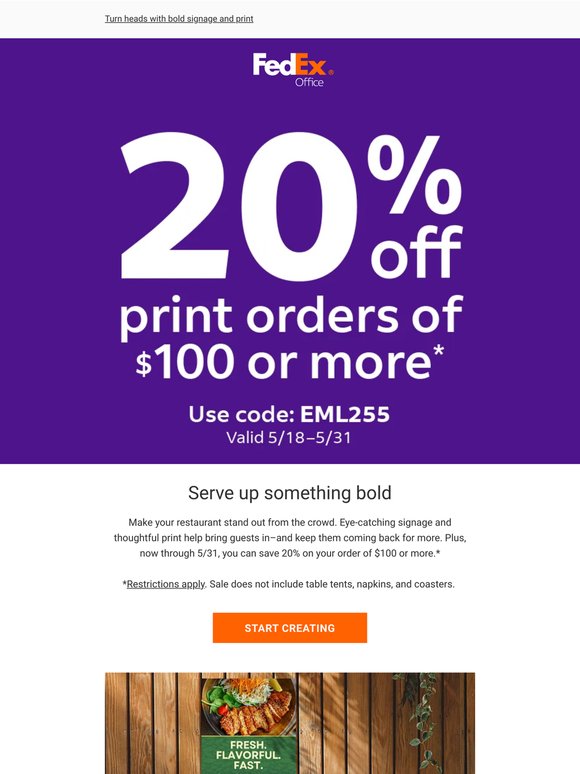 Bring more diners through your door with FedEx Office