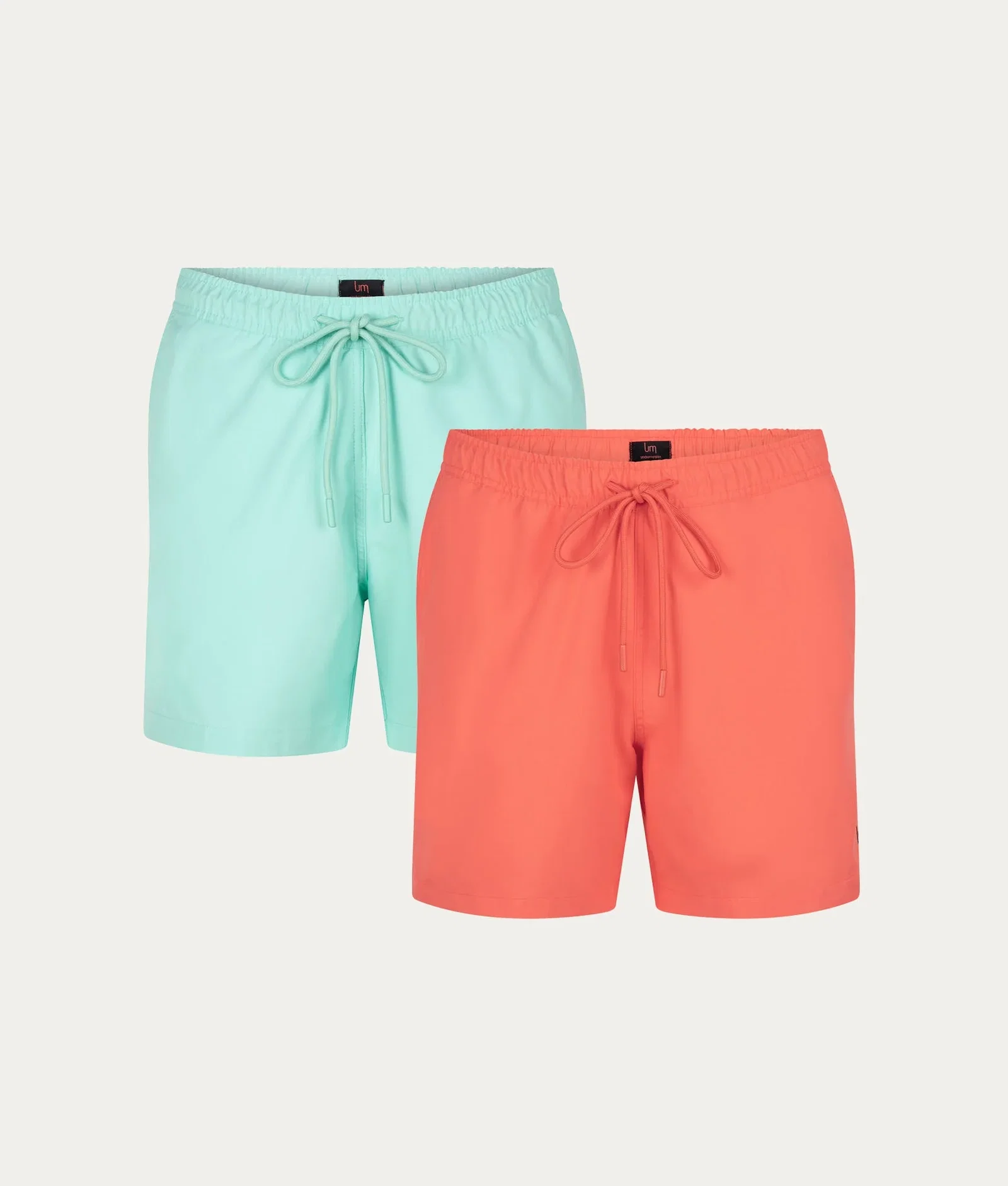 Image of Zwembroeken Mintgroen & Koraalrood (2-pack)