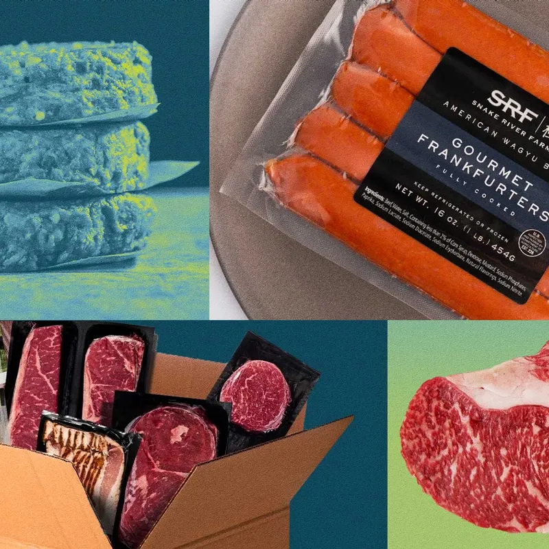Collage image of meat product