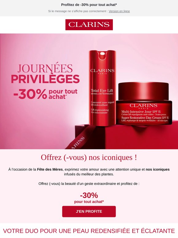 ❤️ Journées Privilèges : le meilleur de nos soins à prix doux