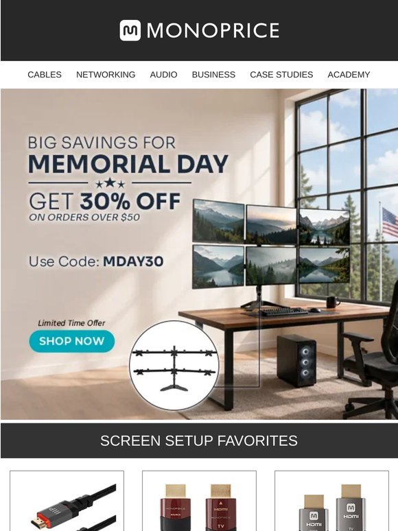 👉Come Back for 30% OFF Memorial Day Deals!