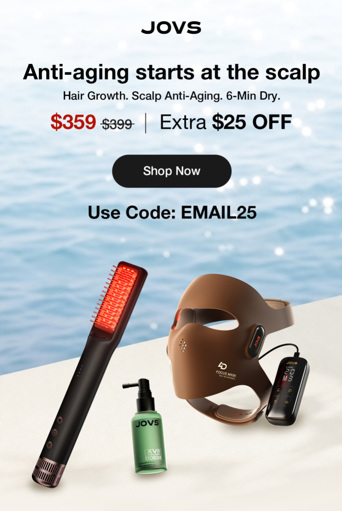 Anti-aging starts at the scalp. Hair Growth. Scalp Anti-Aging. 6-Min Dry.  Extra $25 OFF(Code: EMAIL25)