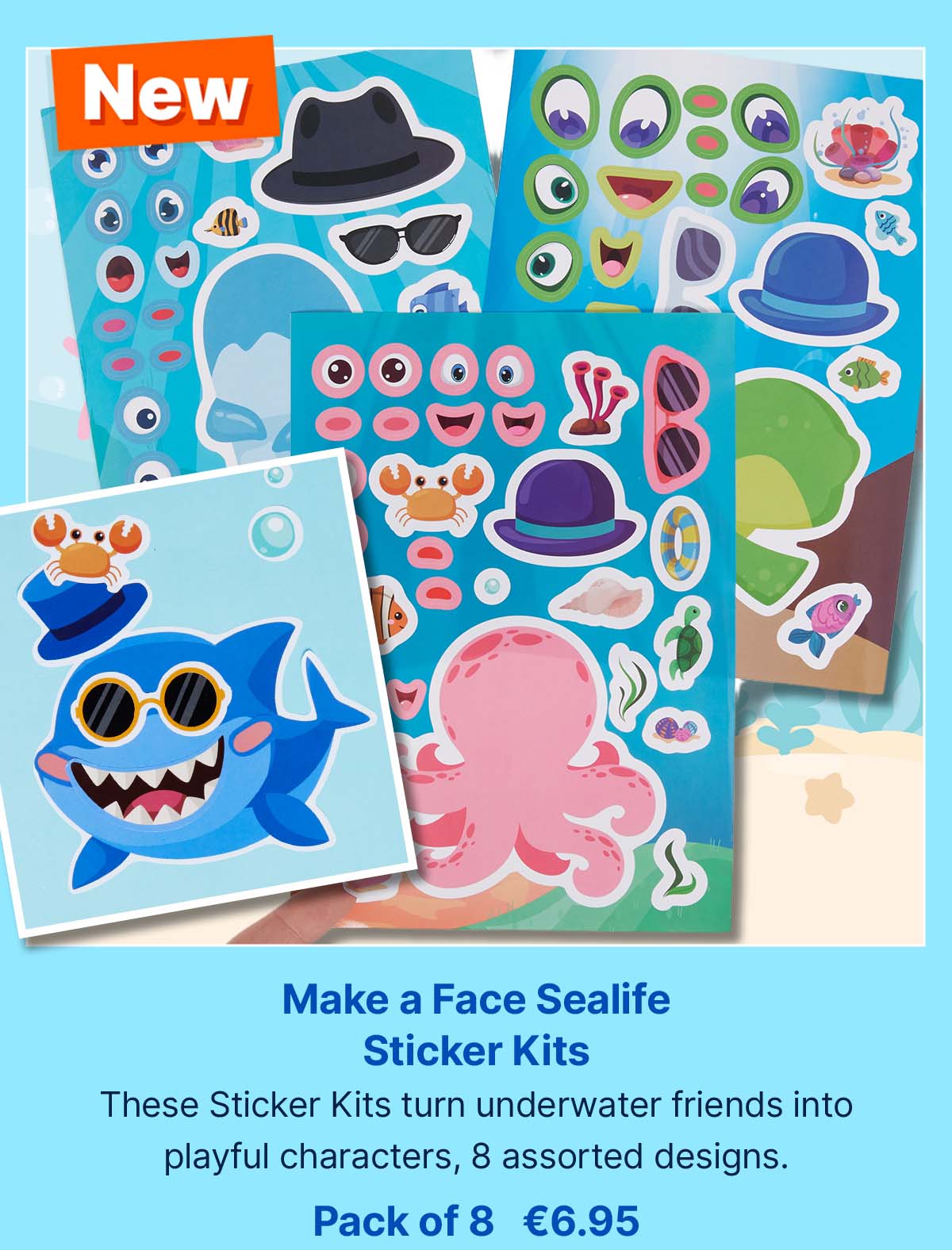 Make a Face Sealife Sticker Kits