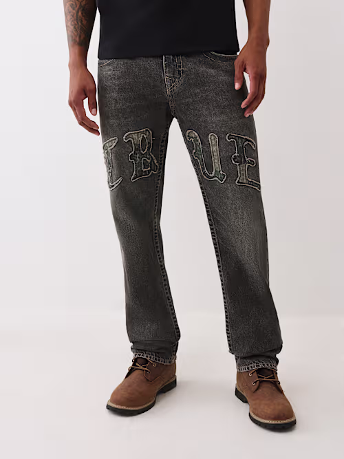 SHOP RICKY LOGO APPLIQUÉ STRAIGHT JEAN