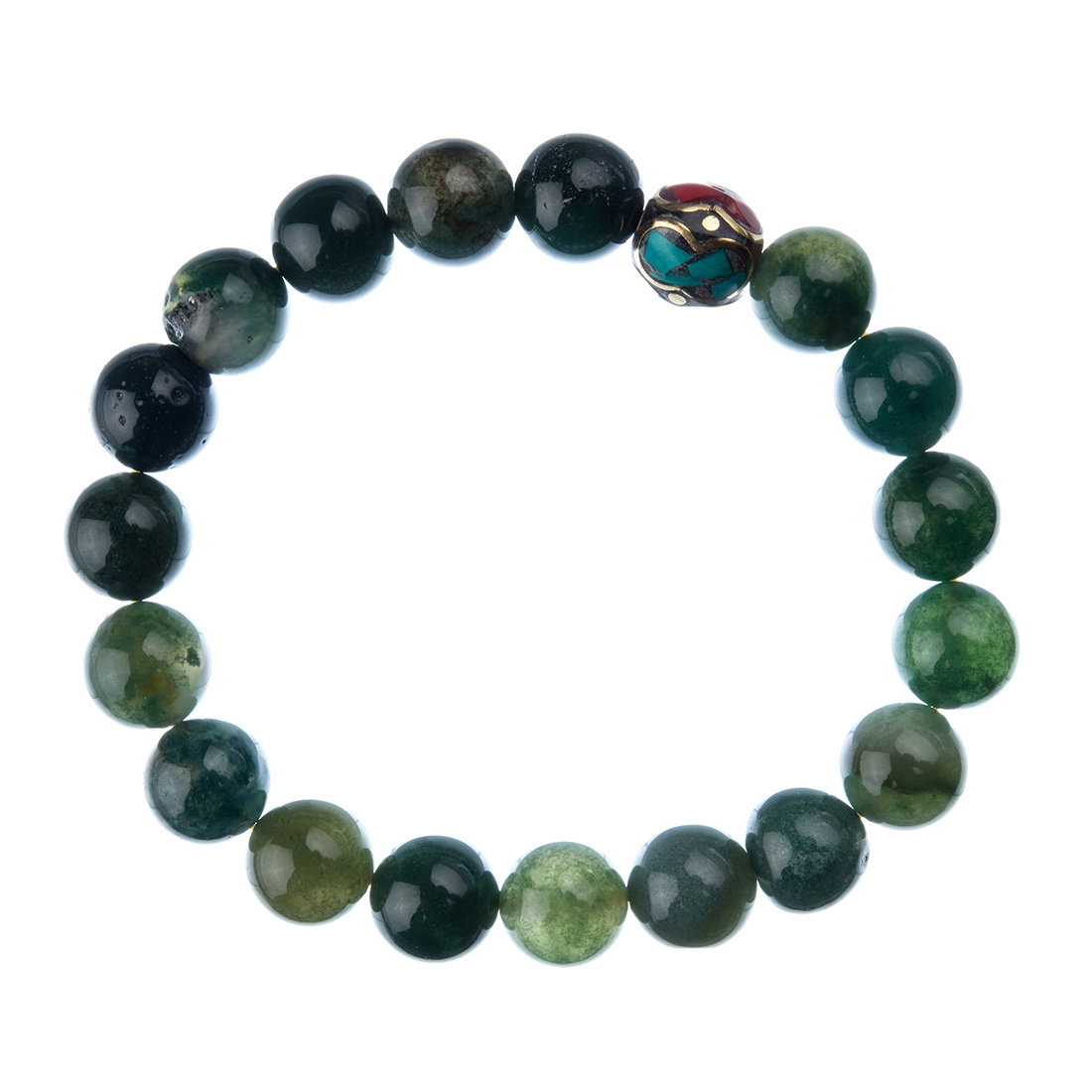 Bracciale Agata Muschiata   con Tibetano