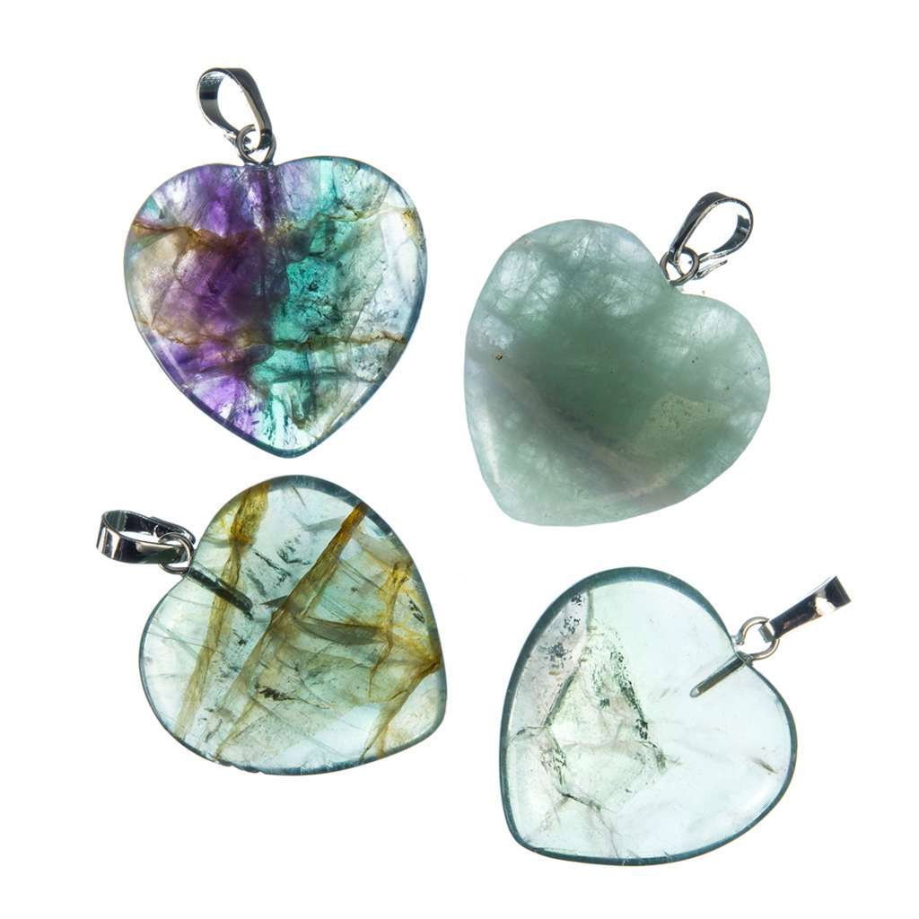 Ciondolo Cuore  Fluorite