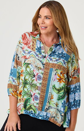 Natural Moana Top in Print