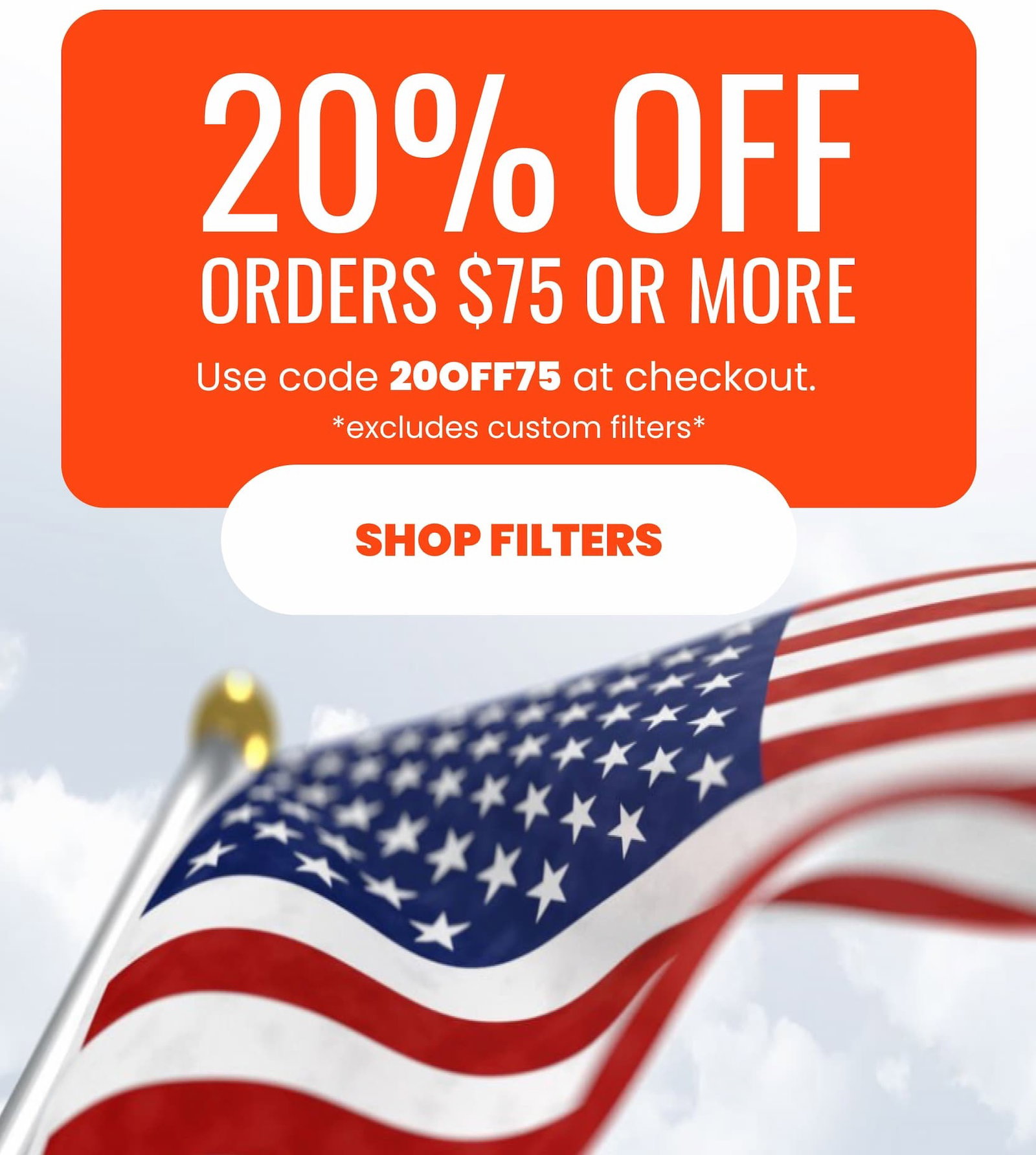 Memorial Day Sale: 20% OFF Orders $75+ Use Code 20OFF75