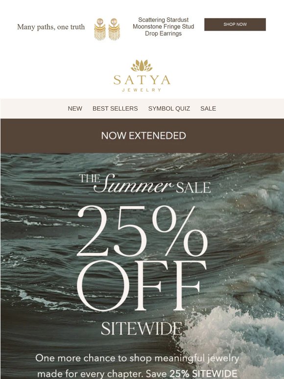 💫 EXTENDED! 25% Off Sitewide, Today Only 💫