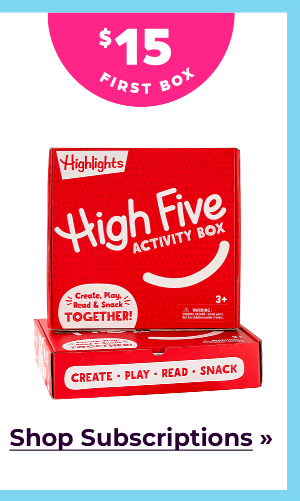High Five Activity Box: $15 First Box.
