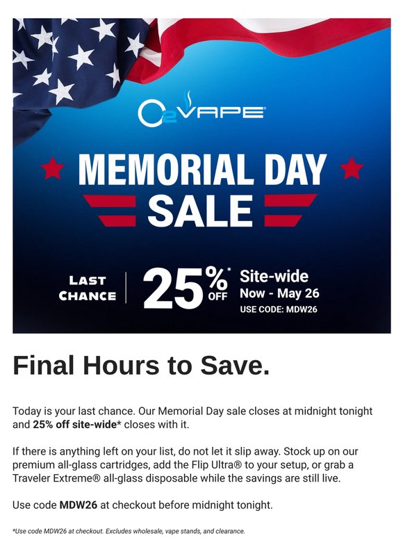Ends tonight: 25% off the entire store 🚨