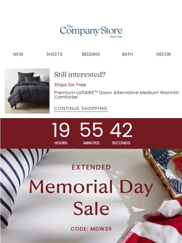 Not over yet—Memorial Day Sale extended
