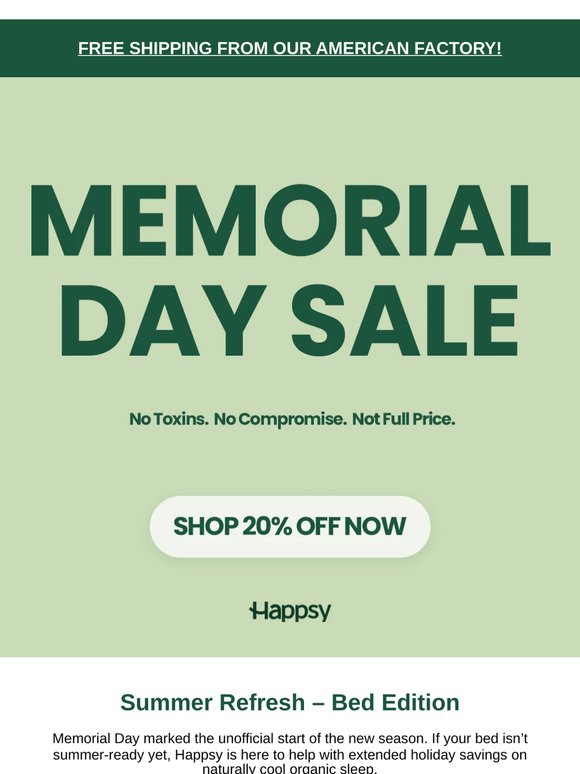 Our Memorial Day Sale is still on