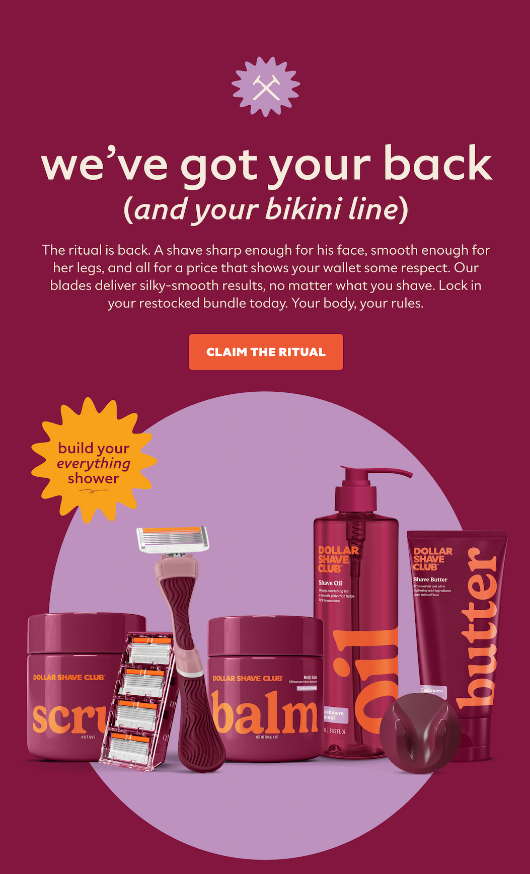 we’ve got your back (and your bikini line)