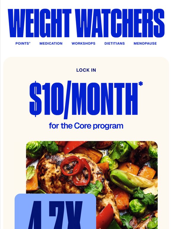 Quick! $10/month ends tonight