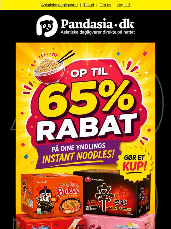 🚨 KÆMPE INSTANT NOODLE UDSALG 🚨