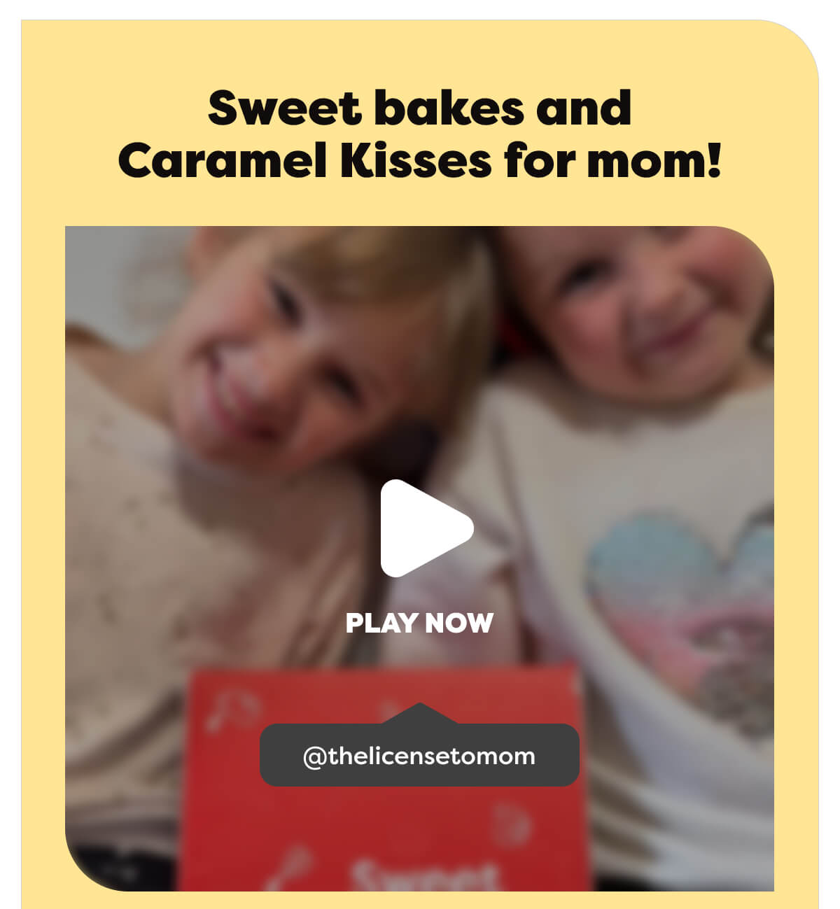 Sweet bakes and Caramel Kisses for mom!