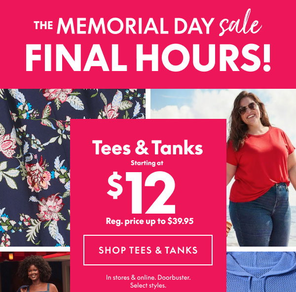 Tees & Tanks starting at $12